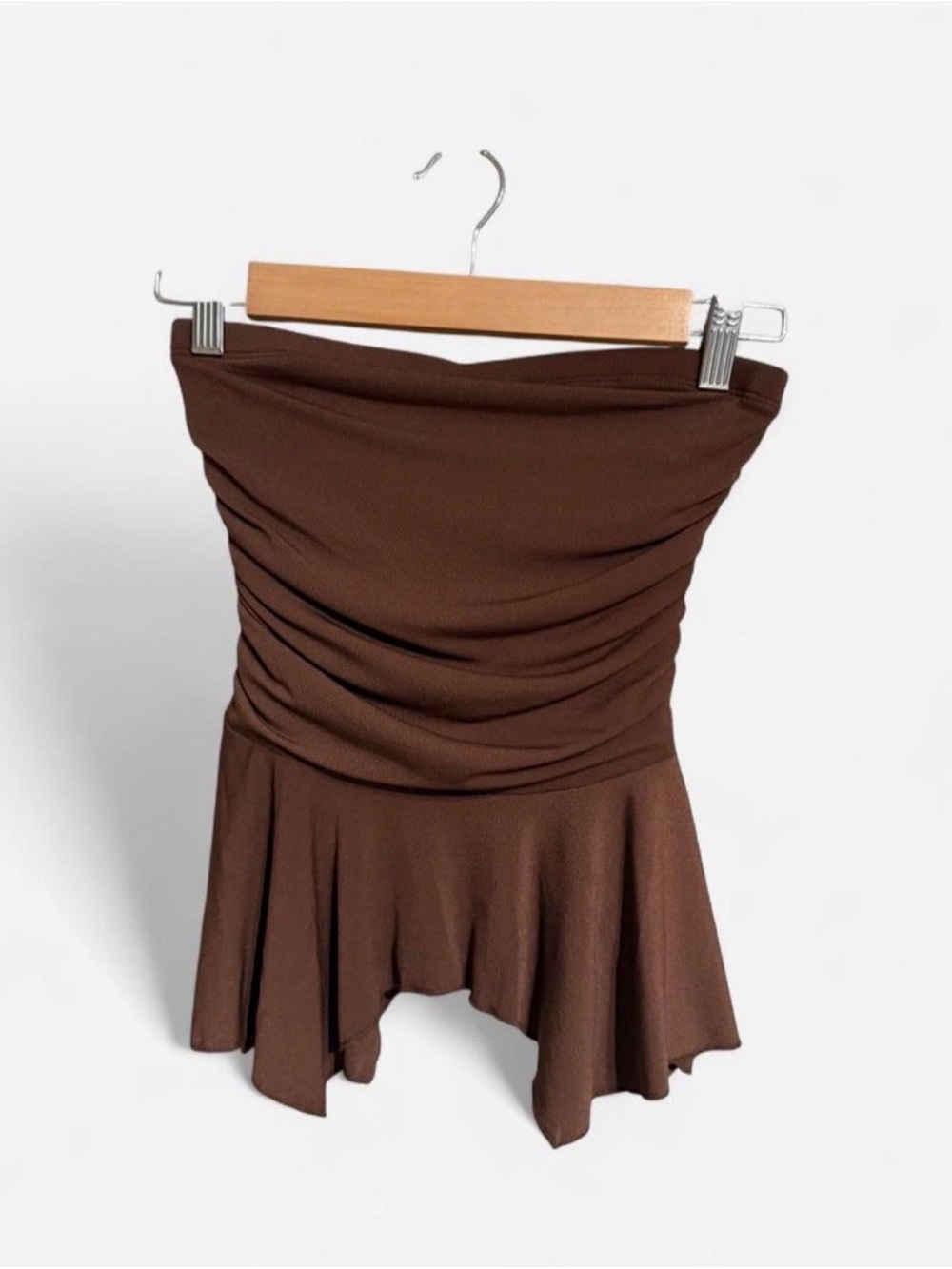 NWT Madden Girl Strapless Ruffled Hem Strapless Top